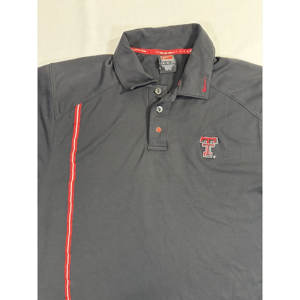 Texas Tech Nike Y2K Team Nike Authentic Team Apparel Dri Fit Polo Black Medium